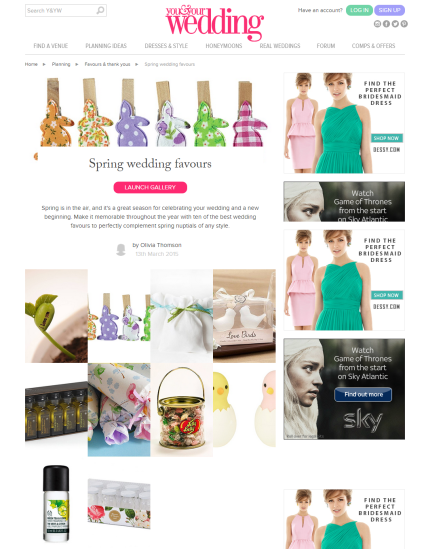 Spring wedding favours   YouAndYourWedding March '15