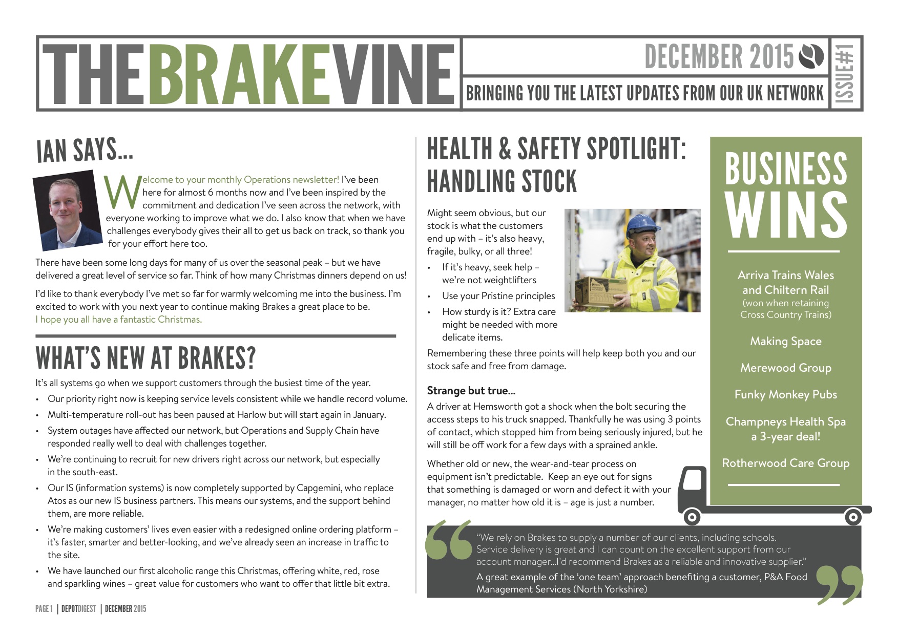Operations Newsletter The BrakeVine – Operations newsletter | Olivia Thomson