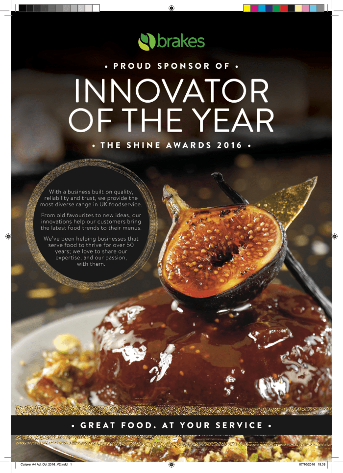 Brakes for The Caterer A4 Ad Oct 2016